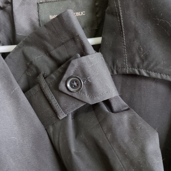 Banana Republic Classic Black Trench Coat Make an offer. Medium 44" Long - Picture 4 of 7